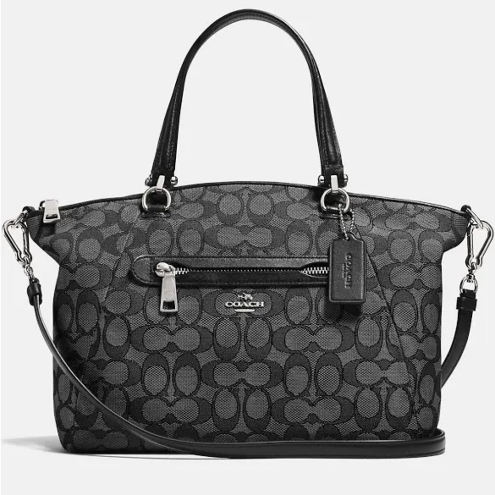 Coach Charcoal Signature Satchel